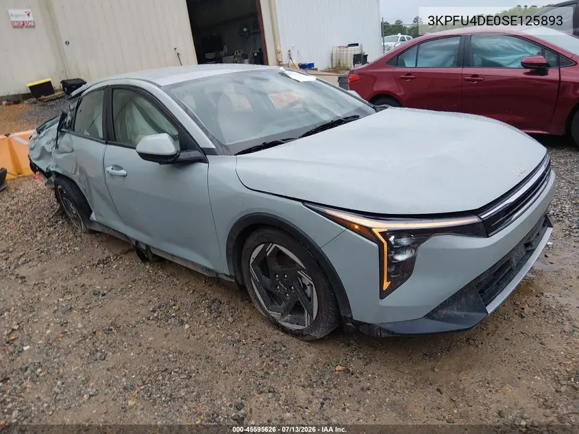 2025 Kia K4 Ex VIN: 3KPFU4DE0SE125893 Lot: 45595626