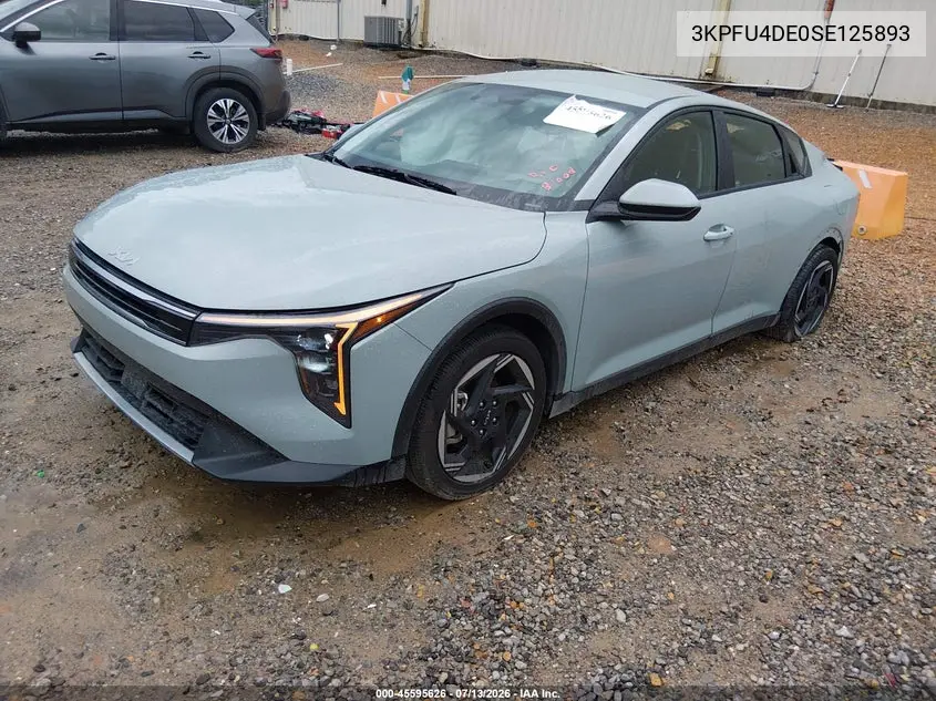 2025 Kia K4 Ex VIN: 3KPFU4DE0SE125893 Lot: 45595626