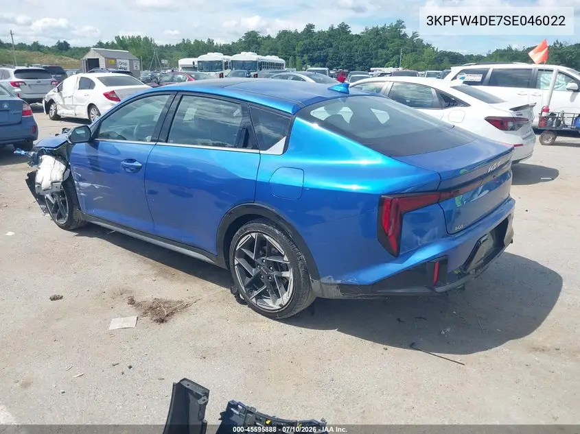 2025 Kia K4 Gt-Line VIN: 3KPFW4DE7SE046022 Lot: 45595888