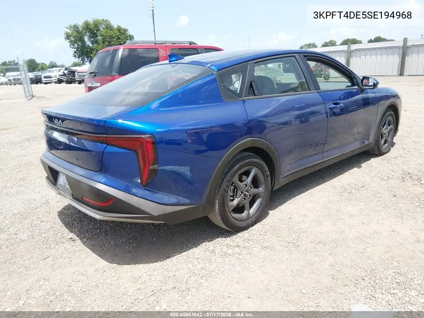 2025 Kia K4 Lxs VIN: 3KPFT4DE5SE194968 Lot: 45597642