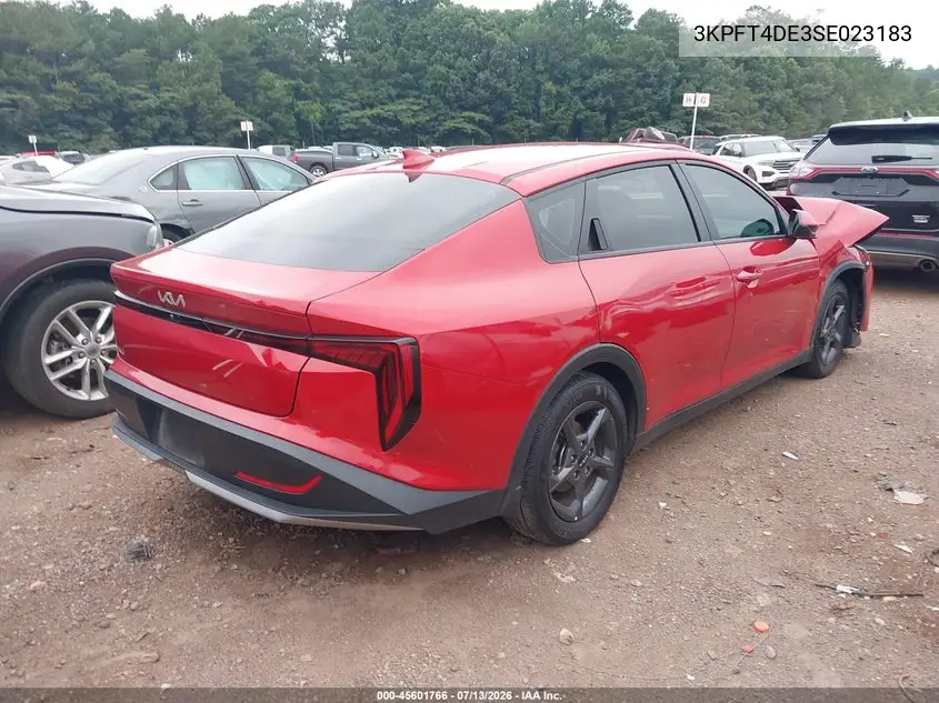 2025 Kia K4 Lxs VIN: 3KPFT4DE3SE023183 Lot: 45601766