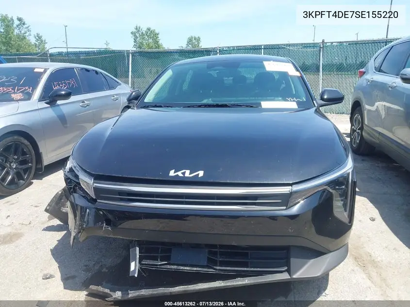 2025 Kia K4 Lxs VIN: 3KPFT4DE7SE155220 Lot: 45613262