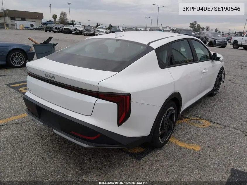 2025 Kia K4 Ex VIN: 3KPFU4DE7SE190546 Lot: 45616219