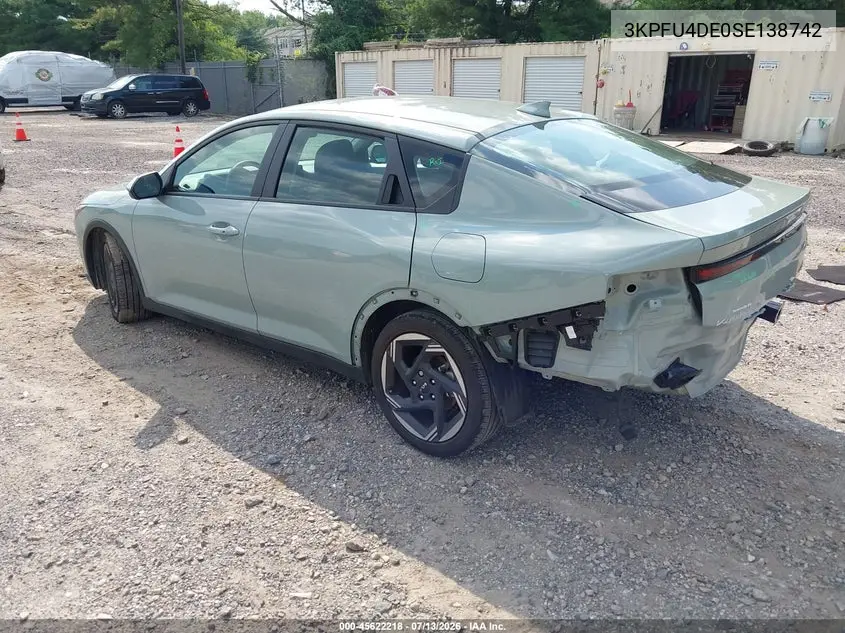 2025 Kia K4 Ex VIN: 3KPFU4DE0SE138742 Lot: 45622218