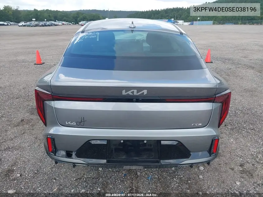 2025 Kia K4 Gt-Line VIN: 3KPFW4DE0SE038196 Lot: 45628197
