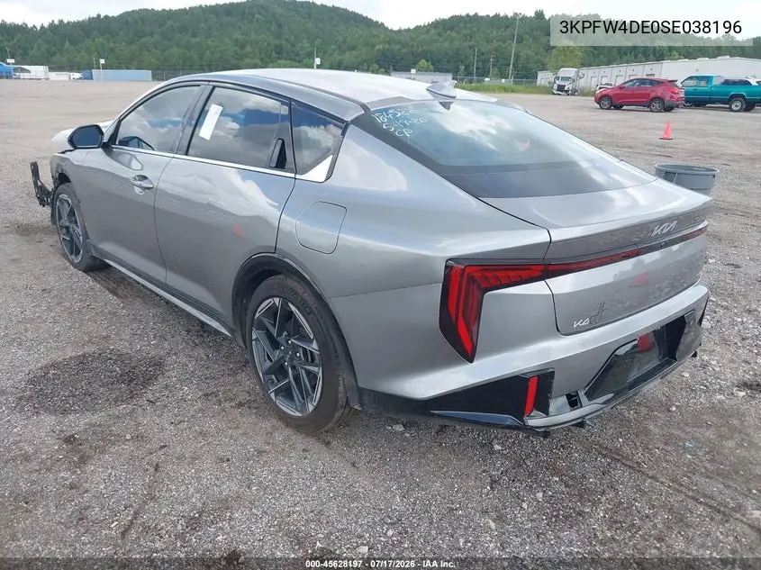 2025 Kia K4 Gt-Line VIN: 3KPFW4DE0SE038196 Lot: 45628197