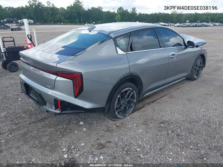 2025 Kia K4 Gt-Line VIN: 3KPFW4DE0SE038196 Lot: 45628197