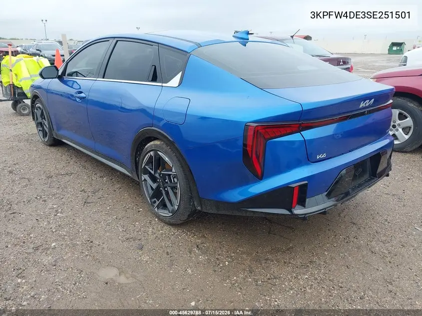 2025 Kia K4 Gt-Line VIN: 3KPFW4DE3SE251501 Lot: 45629788