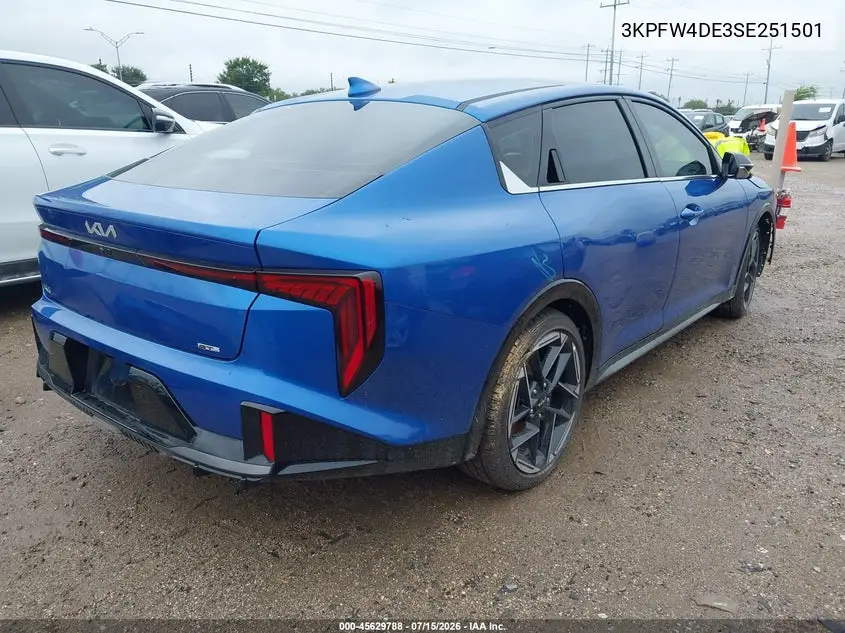 2025 Kia K4 Gt-Line VIN: 3KPFW4DE3SE251501 Lot: 45629788