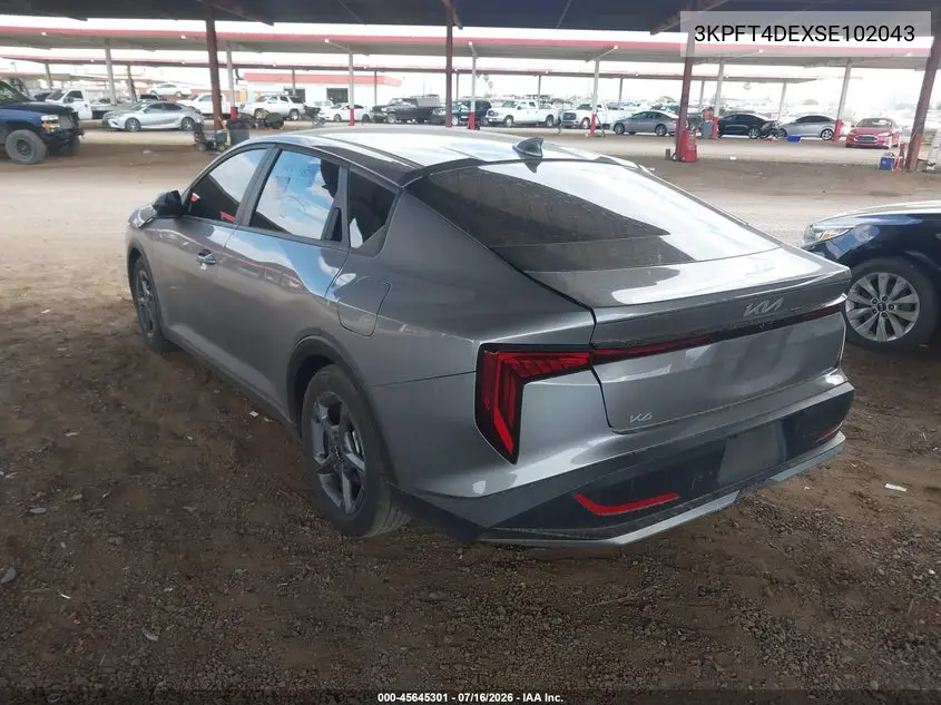 2025 Kia K4 Lxs VIN: 3KPFT4DEXSE102043 Lot: 45645301