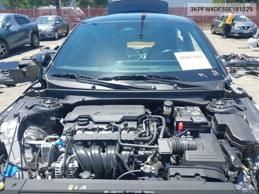 2025 Kia K4 Gt-Line VIN: 3KPFW4DE5SE181029 Lot: 45667503