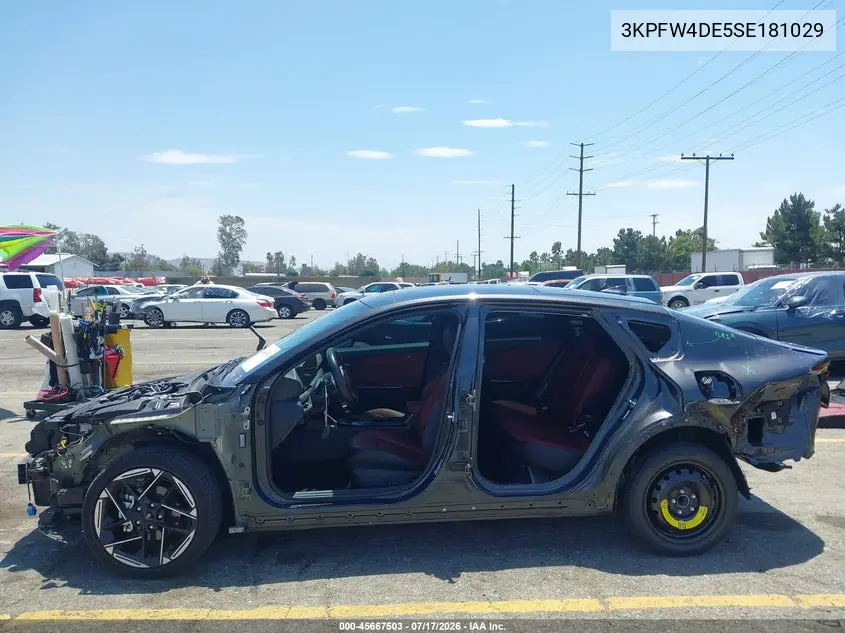 2025 Kia K4 Gt-Line VIN: 3KPFW4DE5SE181029 Lot: 45667503