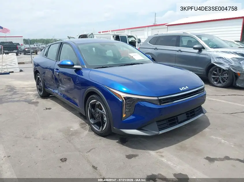 2025 Kia K4 Ex VIN: 3KPFU4DE3SE004758 Lot: 45689147
