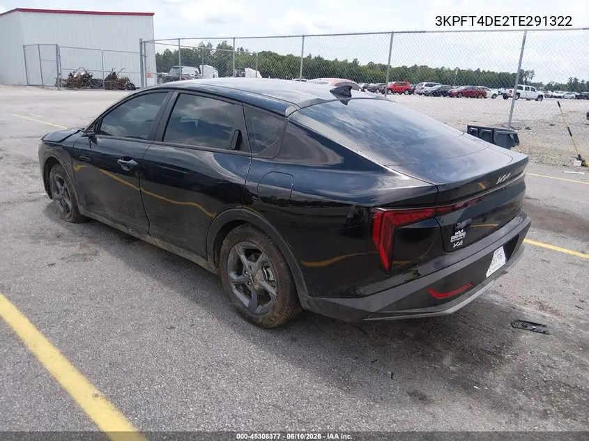 2026 Kia K4 Lxs VIN: 3KPFT4DE2TE291322 Lot: 45308377