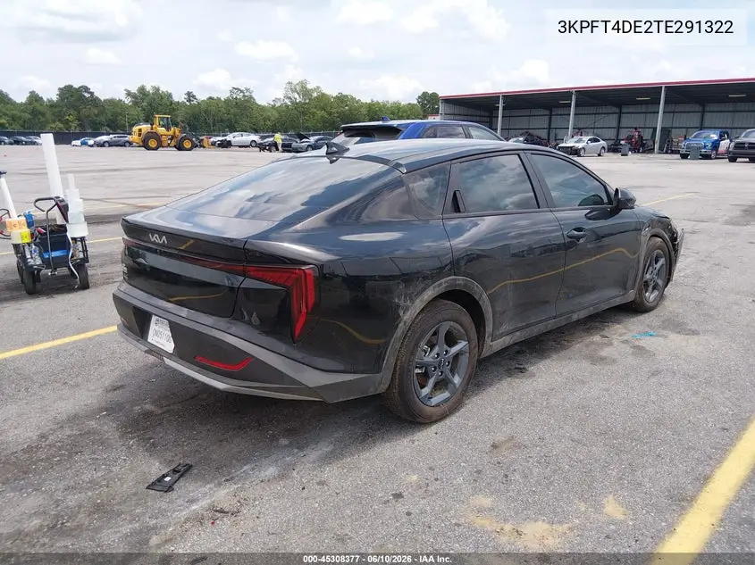 2026 Kia K4 Lxs VIN: 3KPFT4DE2TE291322 Lot: 45308377