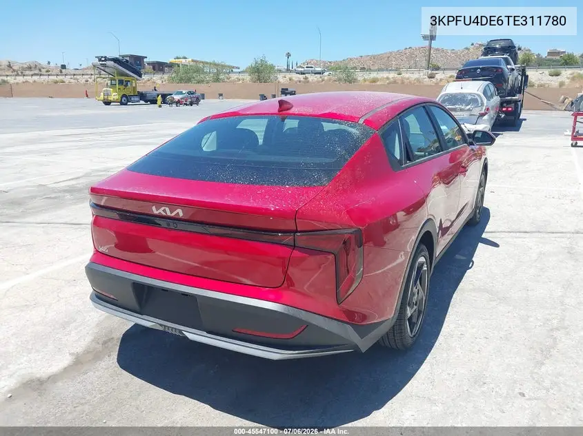 2026 Kia K4 Ex VIN: 3KPFU4DE6TE311780 Lot: 45547100