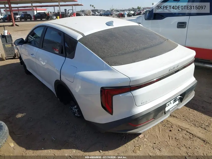 2026 Kia K4 Lx VIN: 3KPFT4DE0TE315097 Lot: 45588930