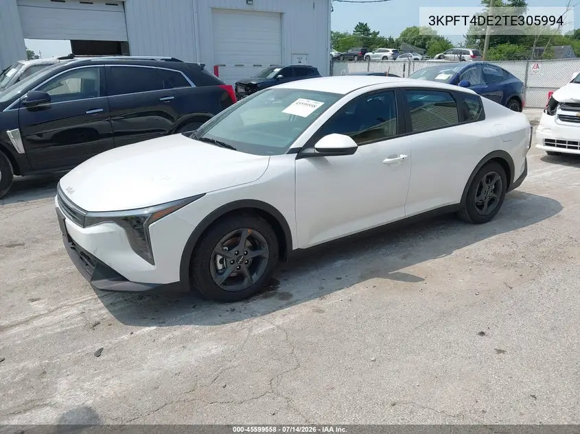 2026 Kia K4 Lxs VIN: 3KPFT4DE2TE305994 Lot: 45599558