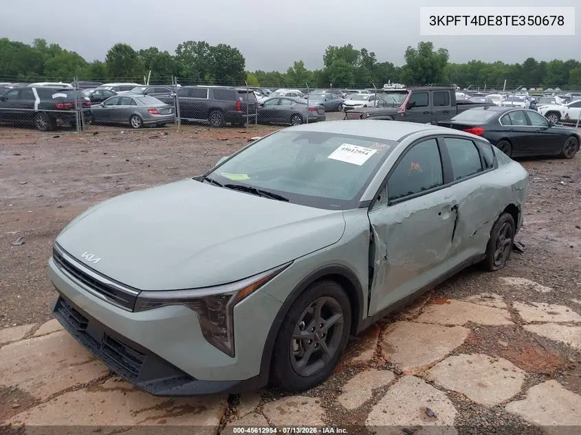 2026 Kia K4 Lxs VIN: 3KPFT4DE8TE350678 Lot: 45612954