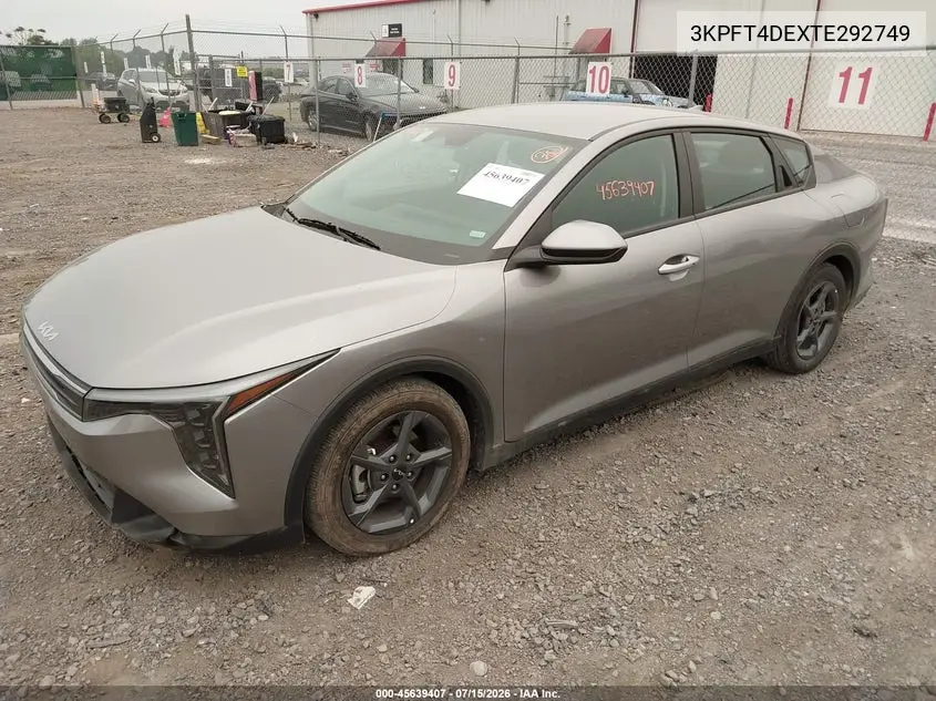 2026 Kia K4 Lxs VIN: 3KPFT4DEXTE292749 Lot: 45639407