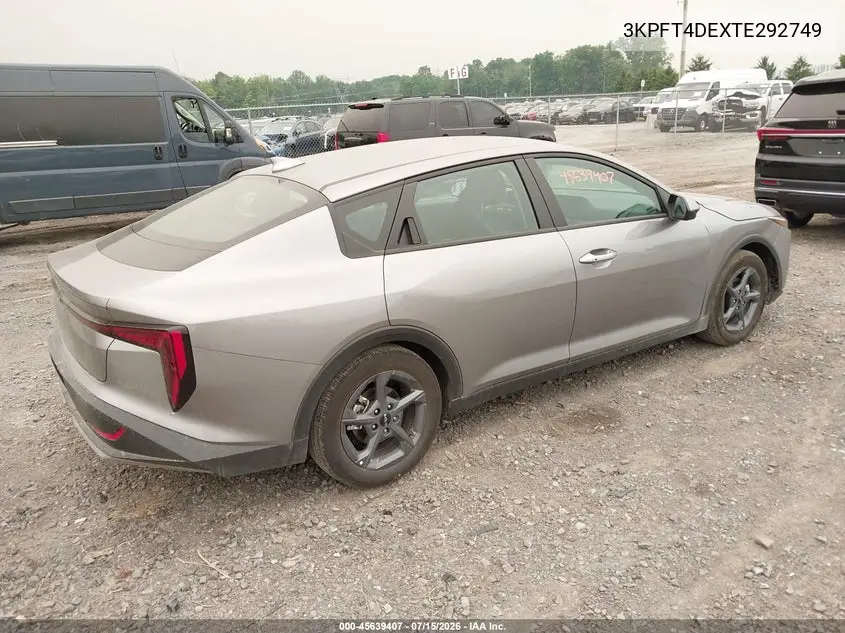 2026 Kia K4 Lxs VIN: 3KPFT4DEXTE292749 Lot: 45639407
