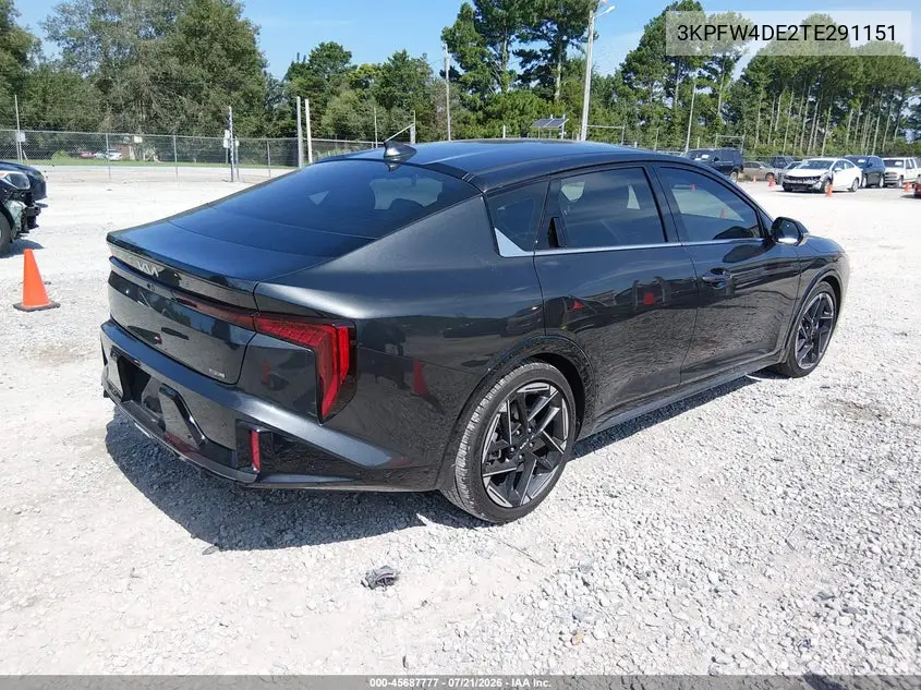 2026 Kia K4 Gt-Line VIN: 3KPFW4DE2TE291151 Lot: 45687777