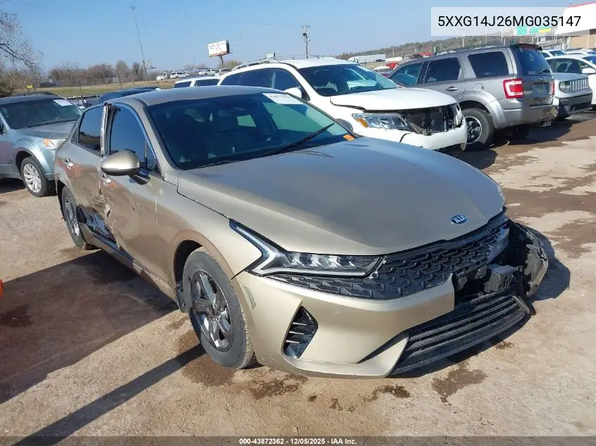 5XXG14J26MG035147 2021 Kia K5 Lxs