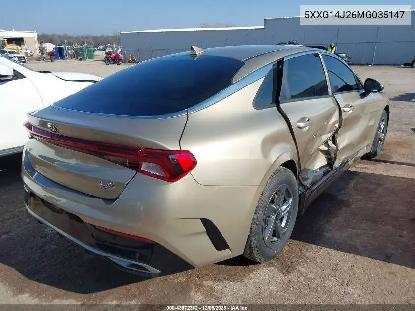 5XXG14J26MG035147 2021 Kia K5 Lxs