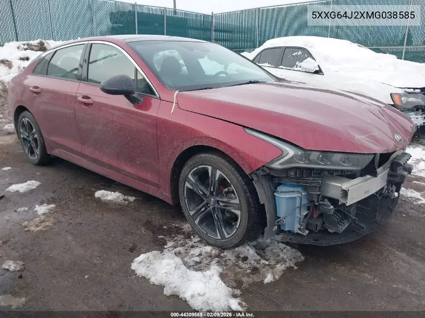 2021 Kia K5 Gt Line VIN: 5XXG64J27MG007987 Lot: 44309565
