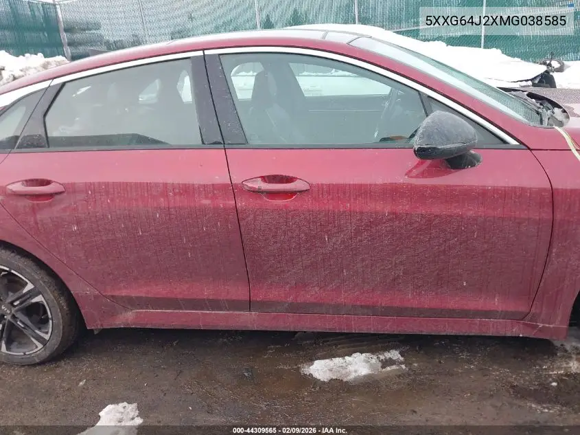 2021 Kia K5 Gt Line VIN: 5XXG64J27MG007987 Lot: 44309565
