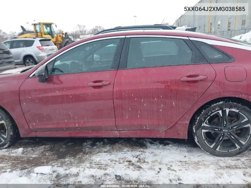 2021 Kia K5 Gt Line VIN: 5XXG64J27MG007987 Lot: 44309565