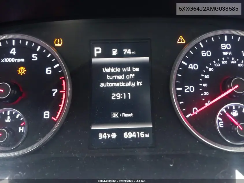 2021 Kia K5 Gt Line VIN: 5XXG64J27MG007987 Lot: 44309565