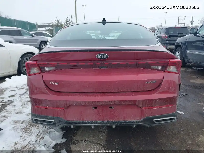 2021 Kia K5 Gt Line VIN: 5XXG64J27MG007987 Lot: 44309565