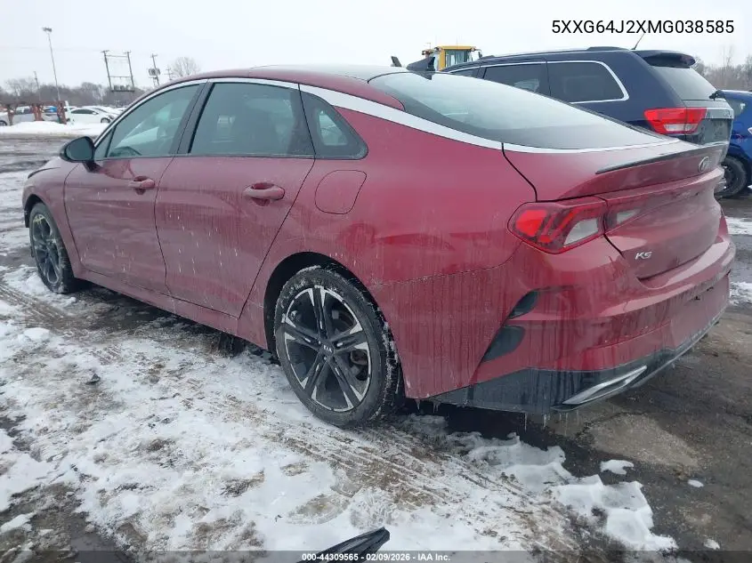 2021 Kia K5 Gt Line VIN: 5XXG64J27MG007987 Lot: 44309565