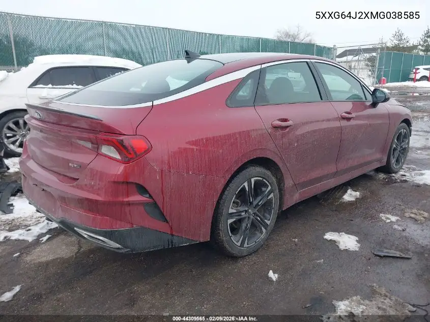 2021 Kia K5 Gt Line VIN: 5XXG64J27MG007987 Lot: 44309565