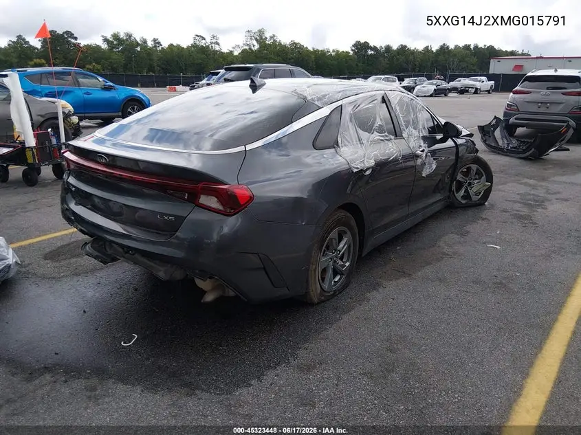 2021 Kia K5 Lxs VIN: 5XXG14J2XMG015791 Lot: 45323448