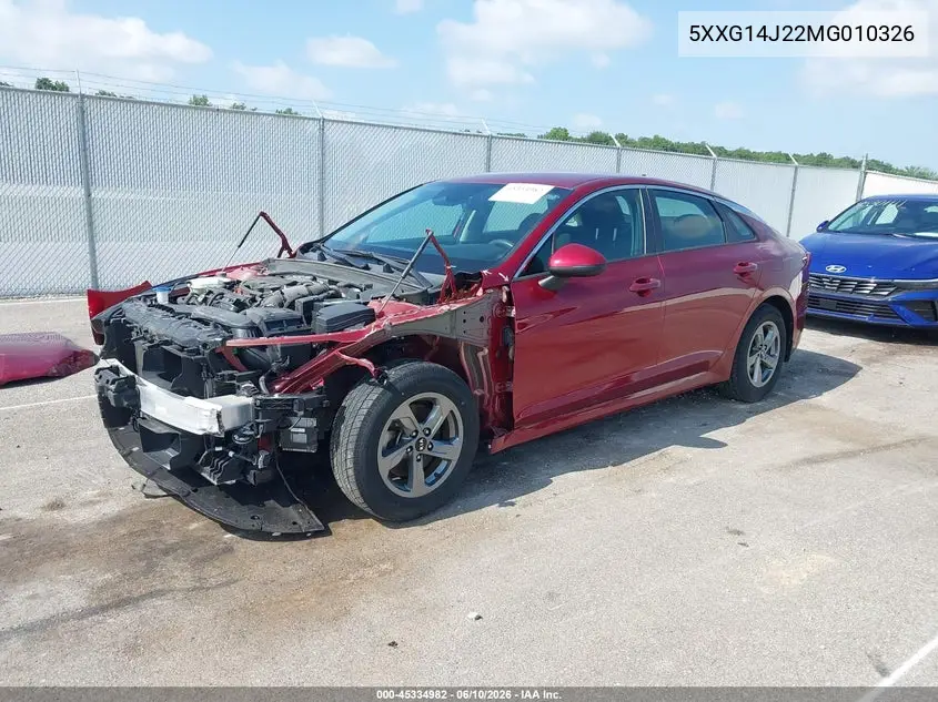 2021 Kia K5 Lxs VIN: 5XXG14J22MG010326 Lot: 45334982