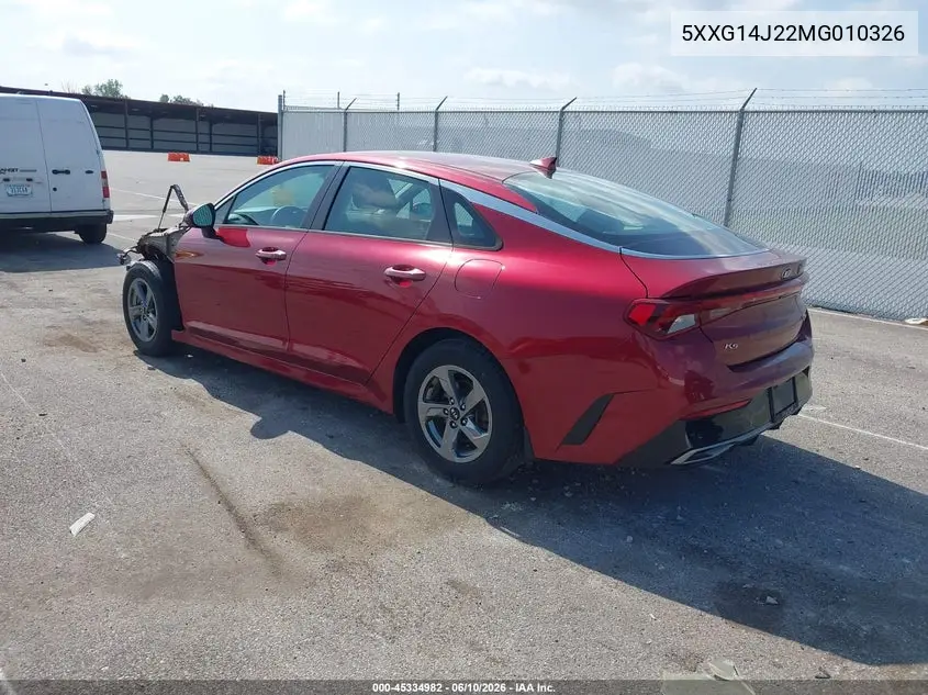2021 Kia K5 Lxs VIN: 5XXG14J22MG010326 Lot: 45334982