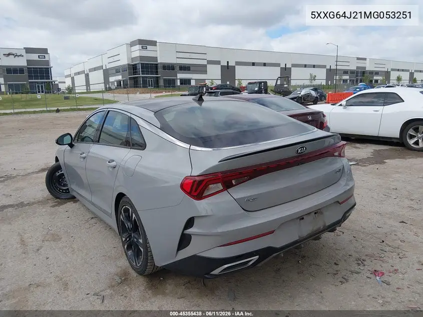 2021 Kia K5 Gt-Line VIN: 5XXG64J21MG053251 Lot: 45355438