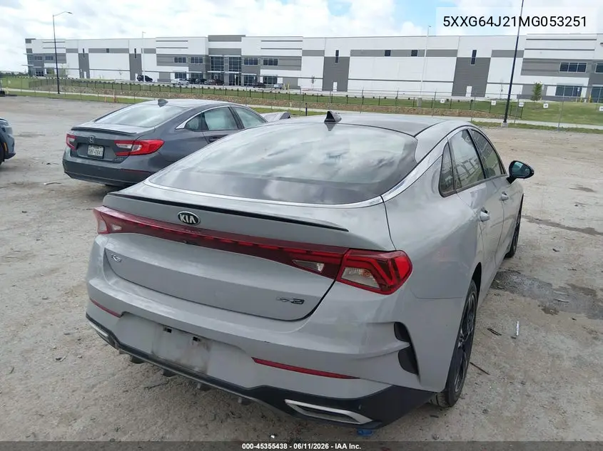 2021 Kia K5 Gt-Line VIN: 5XXG64J21MG053251 Lot: 45355438