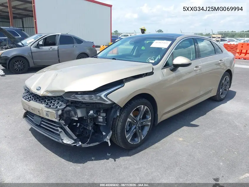 2021 Kia K5 Ex VIN: 5XXG34J25MG069994 Lot: 45365432