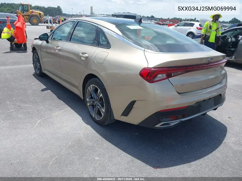 2021 Kia K5 Ex VIN: 5XXG34J25MG069994 Lot: 45365432