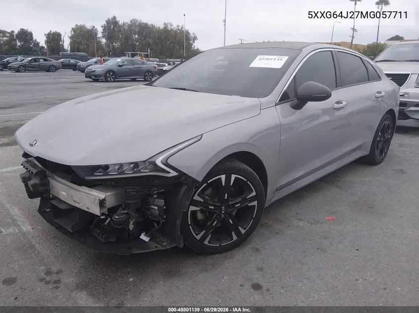2021 Kia K5 Gt-Line VIN: 5XXG64J27MG057711 Lot: 45501139