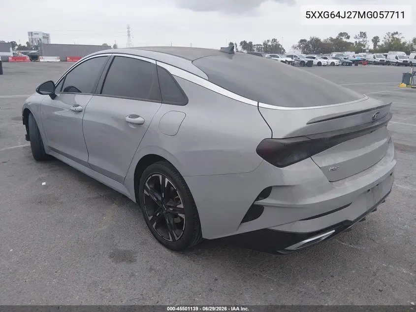 2021 Kia K5 Gt-Line VIN: 5XXG64J27MG057711 Lot: 45501139