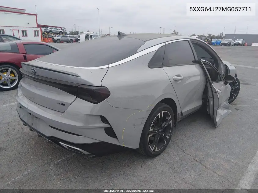 2021 Kia K5 Gt-Line VIN: 5XXG64J27MG057711 Lot: 45501139