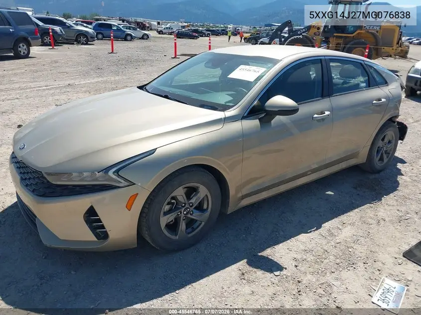 2021 Kia K5 Lxs VIN: 5XXG14J27MG076838 Lot: 45546765