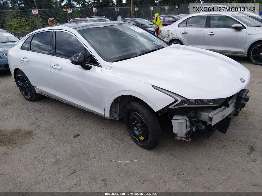 2021 Kia K5 Gt-Line VIN: 5XXG64J27MG013143 Lot: 45557399