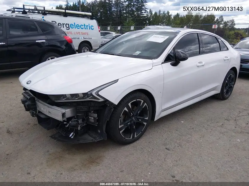 2021 Kia K5 Gt-Line VIN: 5XXG64J27MG013143 Lot: 45557399