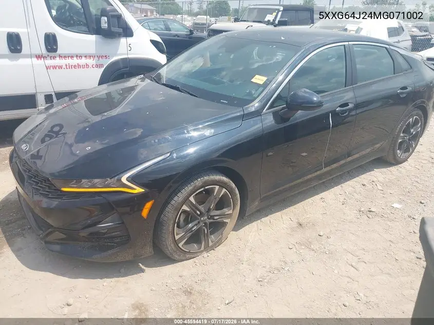 2021 Kia K5 Gt-Line VIN: 5XXG64J24MG071002 Lot: 45594419