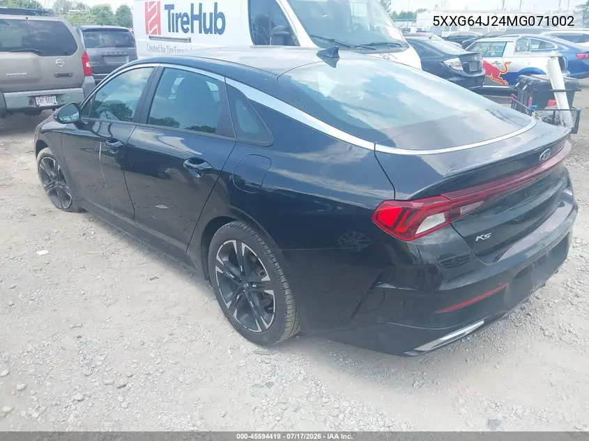 2021 Kia K5 Gt-Line VIN: 5XXG64J24MG071002 Lot: 45594419